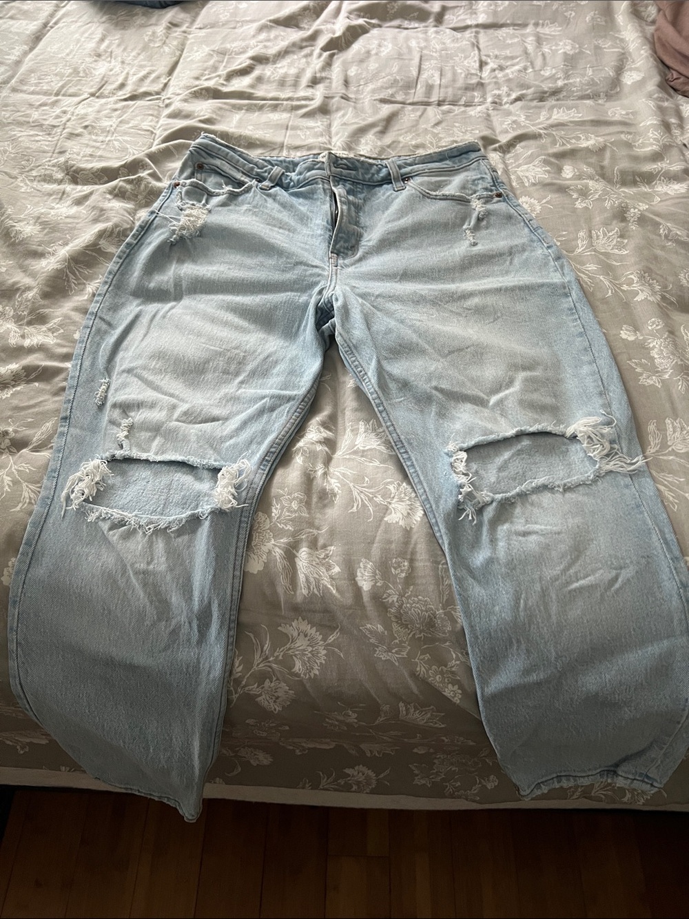 Curve Love Abercrombie & Fitch Light Blue Distressed Skinny Jeans
